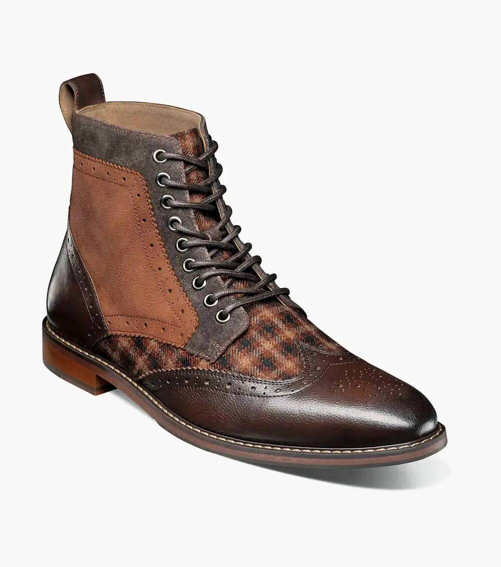 NEW STACY ADAMS men's finnegan wingtip lace up boot